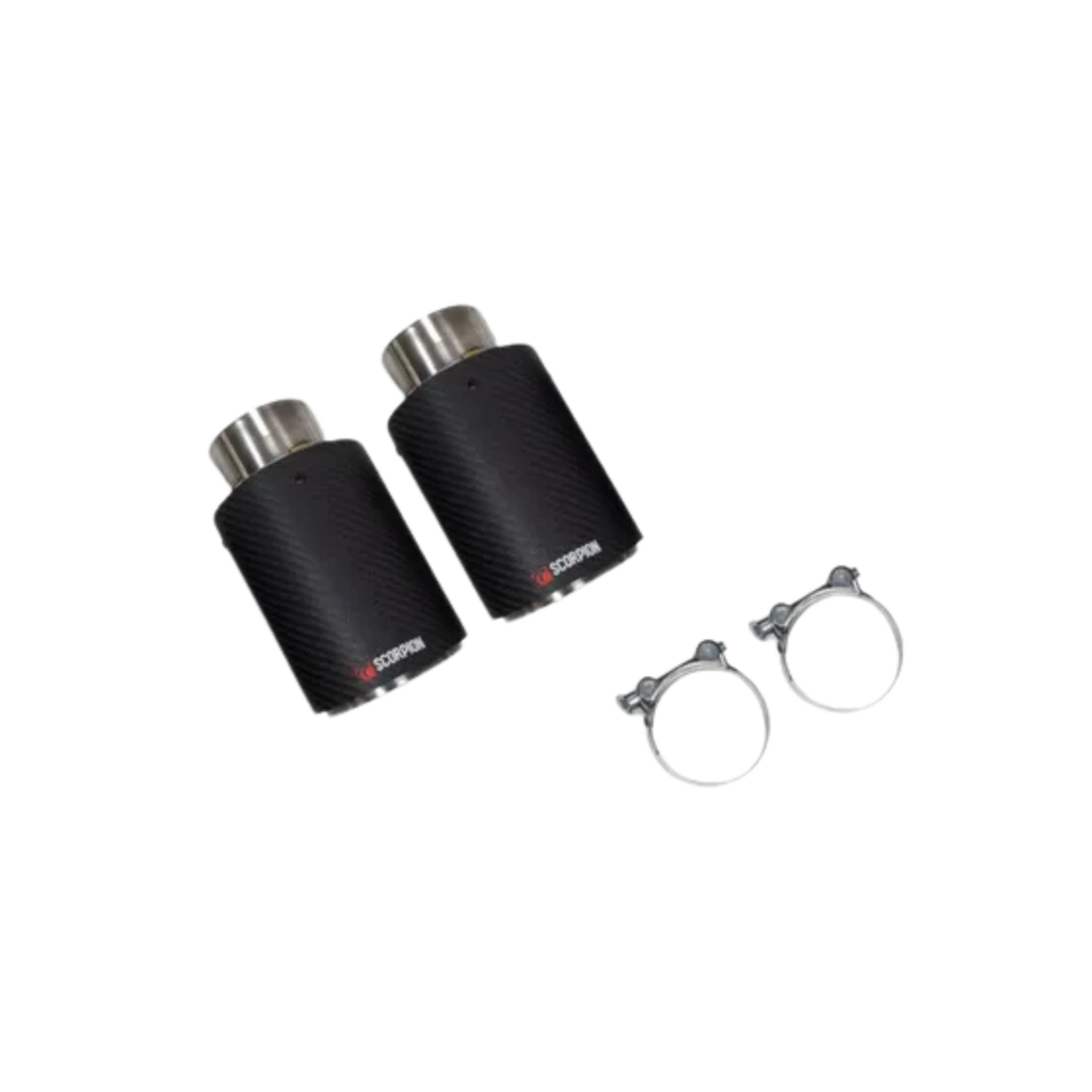 Scorpion 90mm Ascari Carbon Fibre Exhaust Tailpipe Set