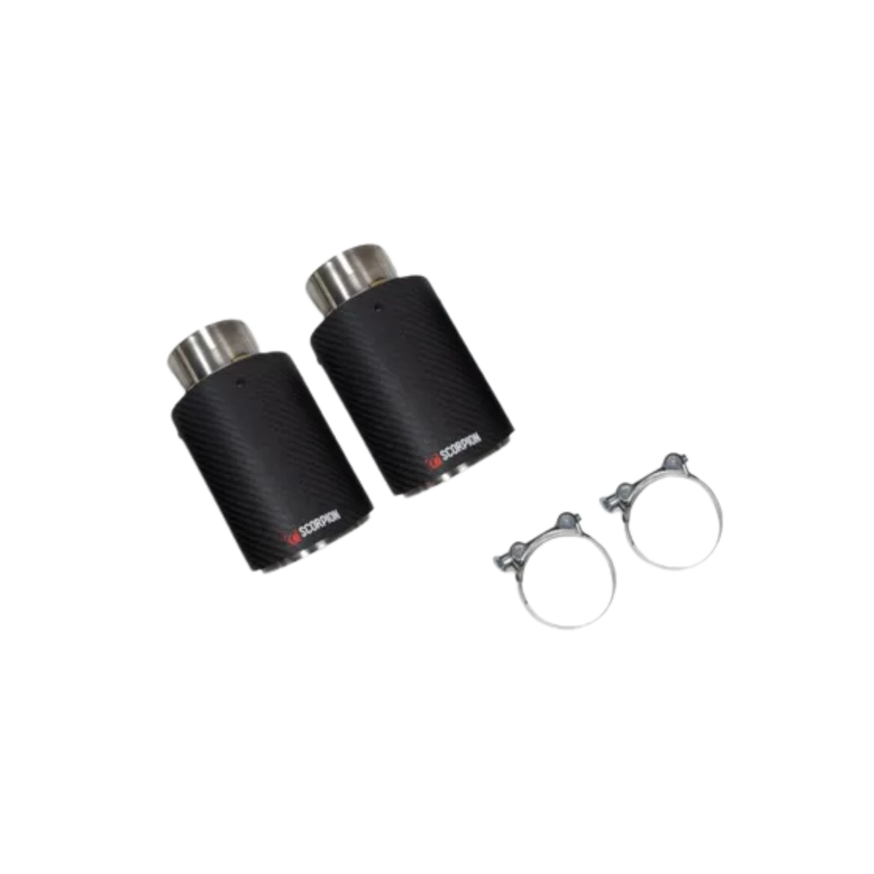 Scorpion 90mm Ascari Carbon Fibre Exhaust Tailpipe Set