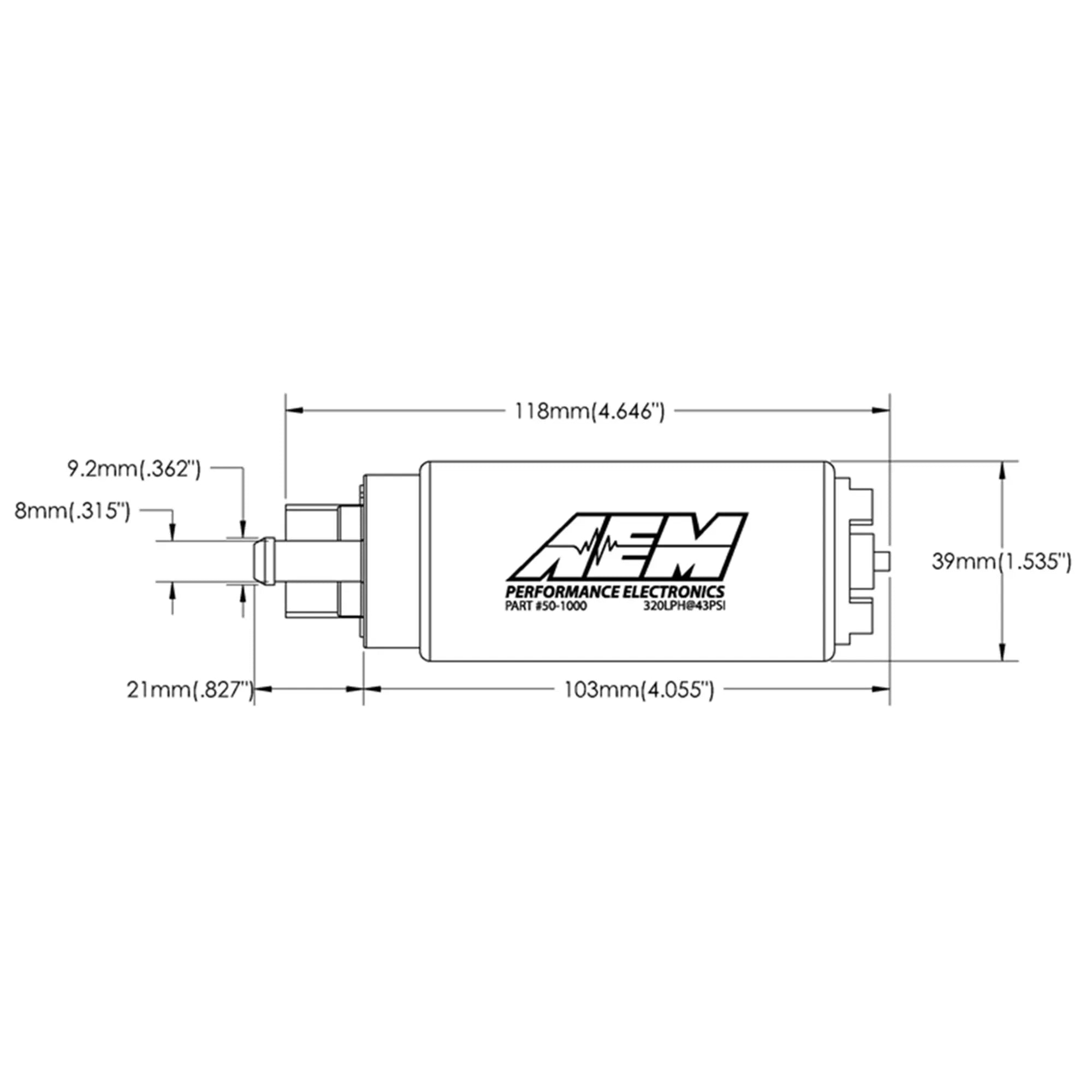 AEM Electronics 340lph High Flow In Tank Fuel Pump